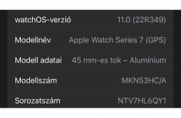 Eladó Apple Watch S7 45mm midnight