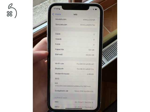 iPhone 11 64gb független, karcmentes