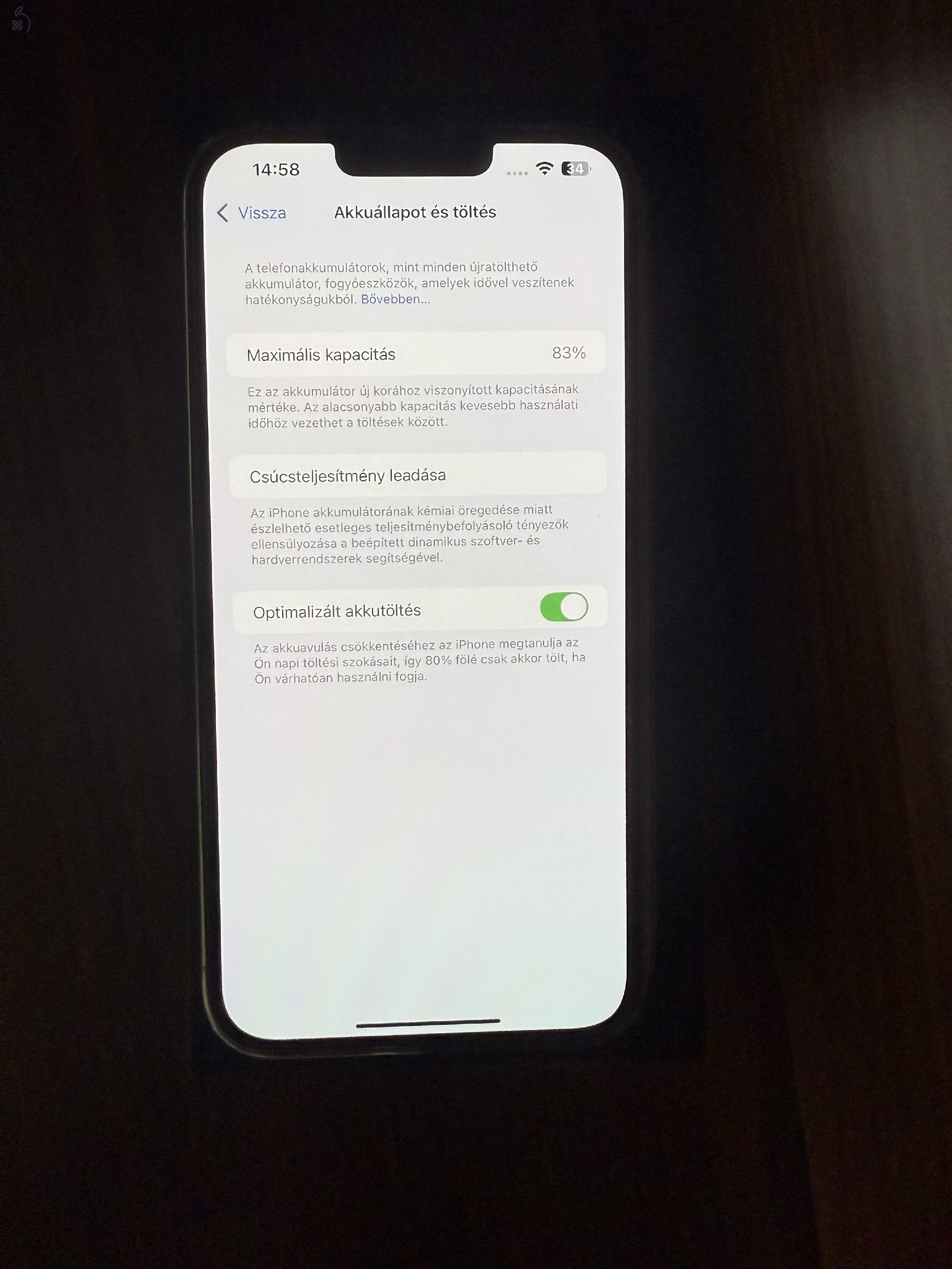 Iphone 13 Pro Max 512GB Silver 83% Akkumlátor 