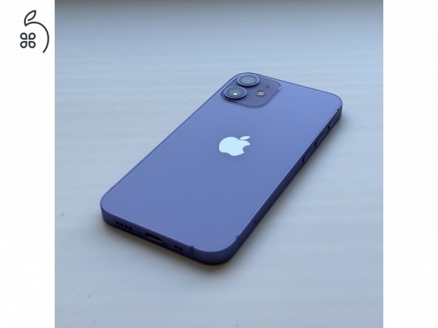 GYÖNYÖRŰ iPhone 12 mini 64GB Purple - 1ÉV GARANCIA - Kártyfüggetlen, 100% Akkumulátor