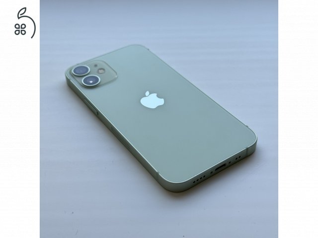 GYÖNYÖRŰ iPhone 12 mini 64GB Green Kártyafüggetlen, 1 ÉV GARANCIA, 100% Akkumulátor