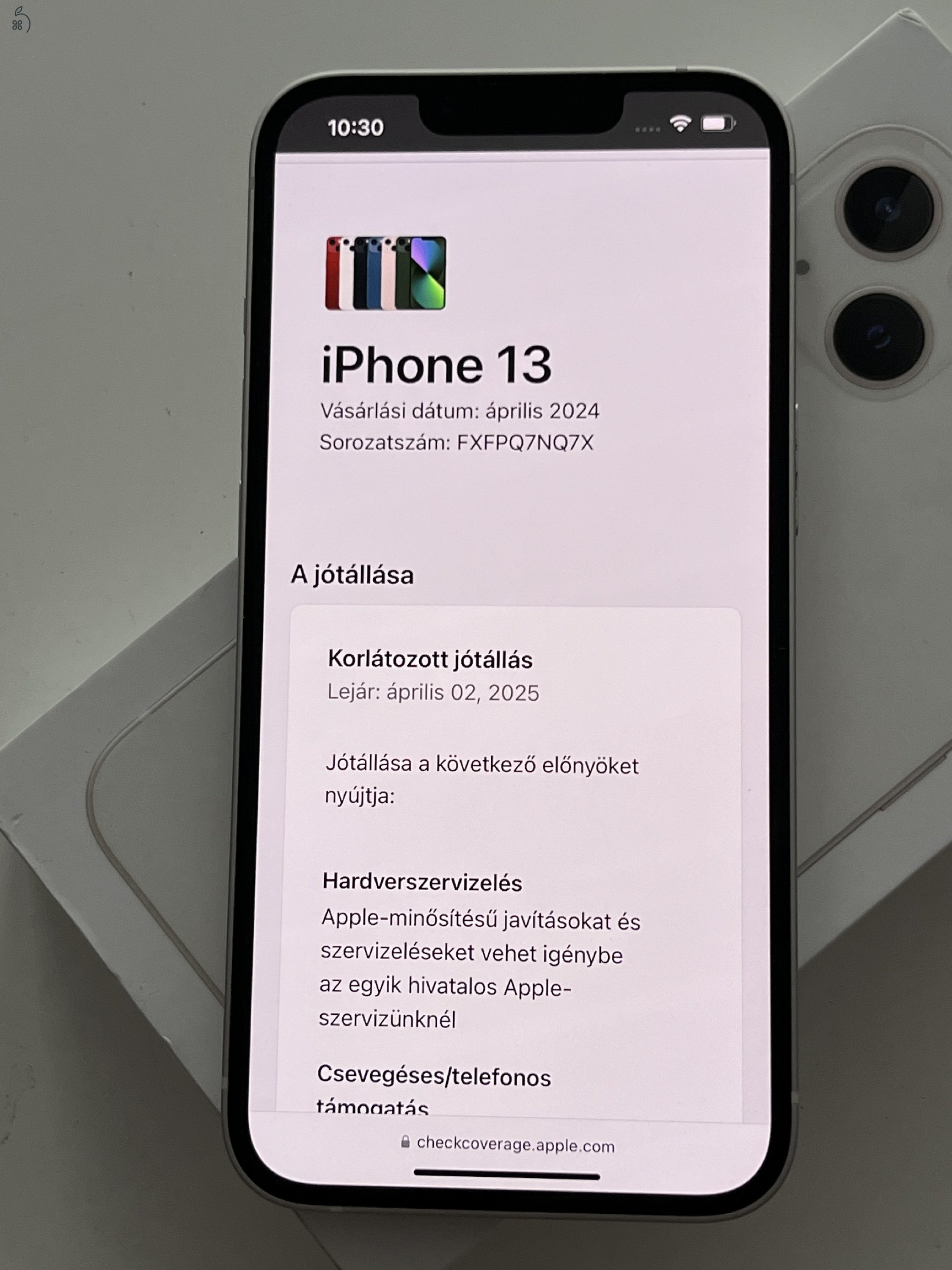 iPhone 13 128GB Apple garancia: 2025.04.02.-ig! Akku 100%! 