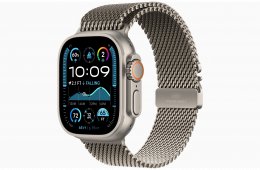 Apple Watch Ultra 2 - Titán Natur / Black 49 mm Milanaise natur / black - bontatlan - 1 év Apple garancia