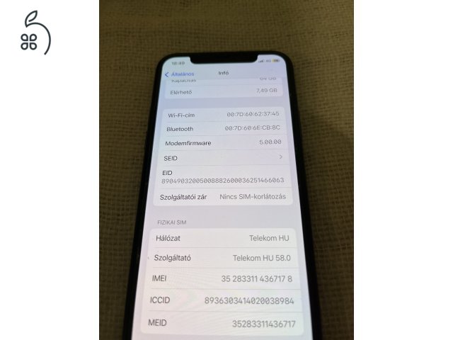 Garanciában cserélt Iphone 11 Pro, midnight green, 64 gb, hibátlan!