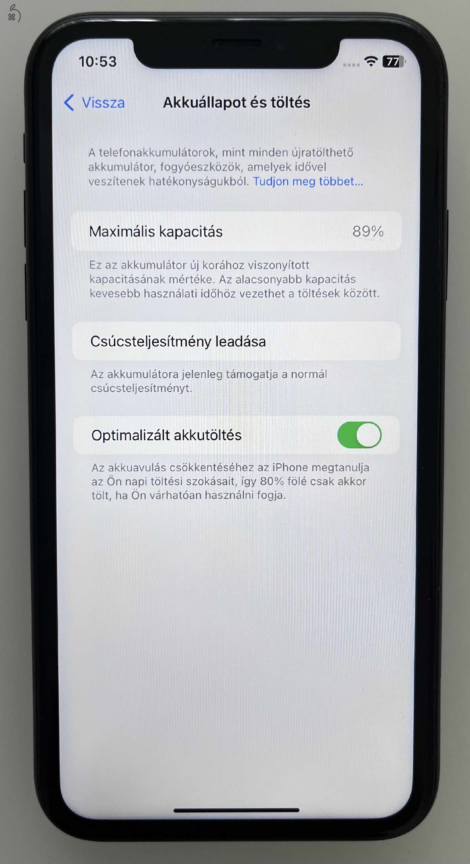 iPhone XR black, 64GB, független, akku 98%