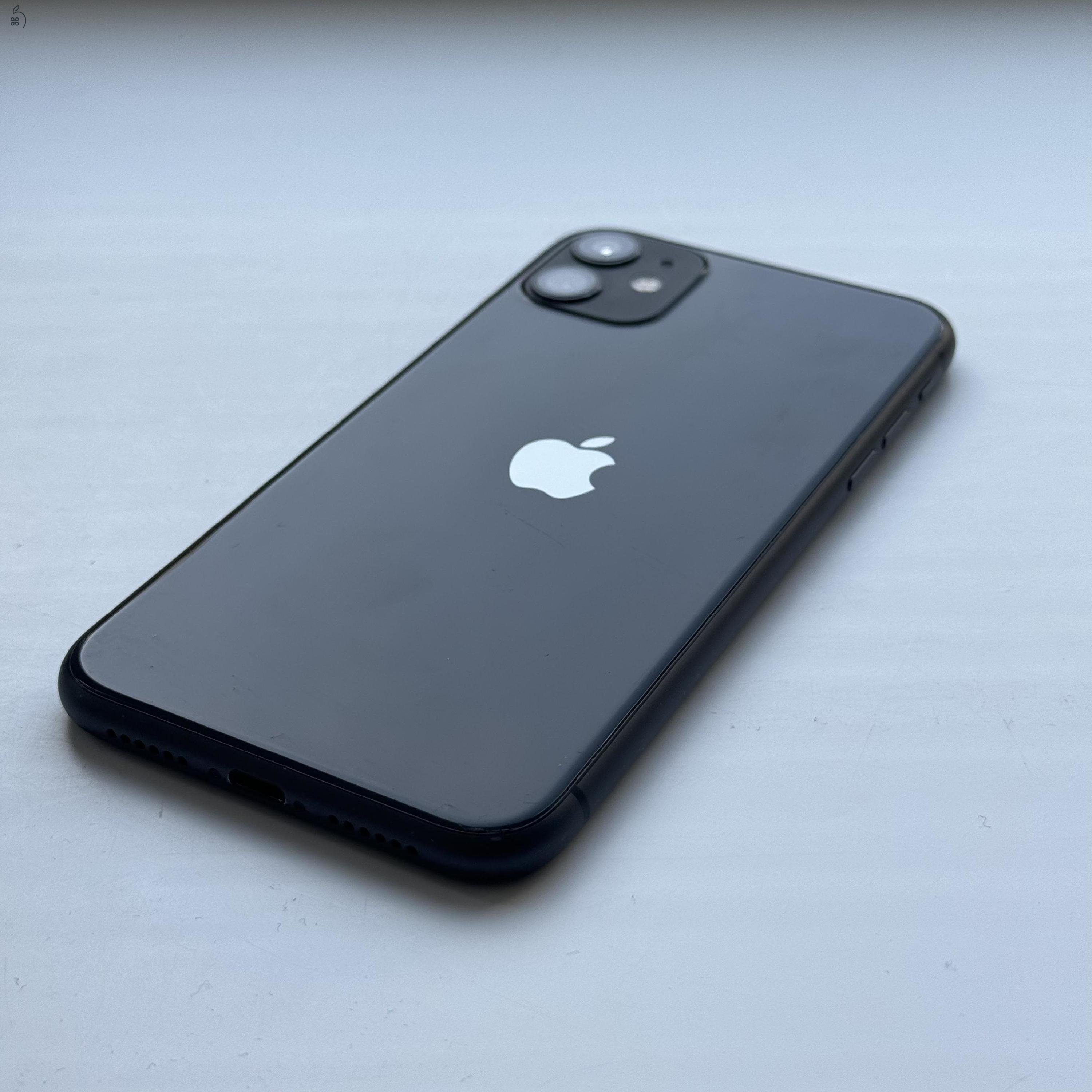 GYÖNYÖRŰ iPhone 11 64GB Black- Kártyfüggetlen, 1 ÉV GARANCIA, 85% Akkumulátor