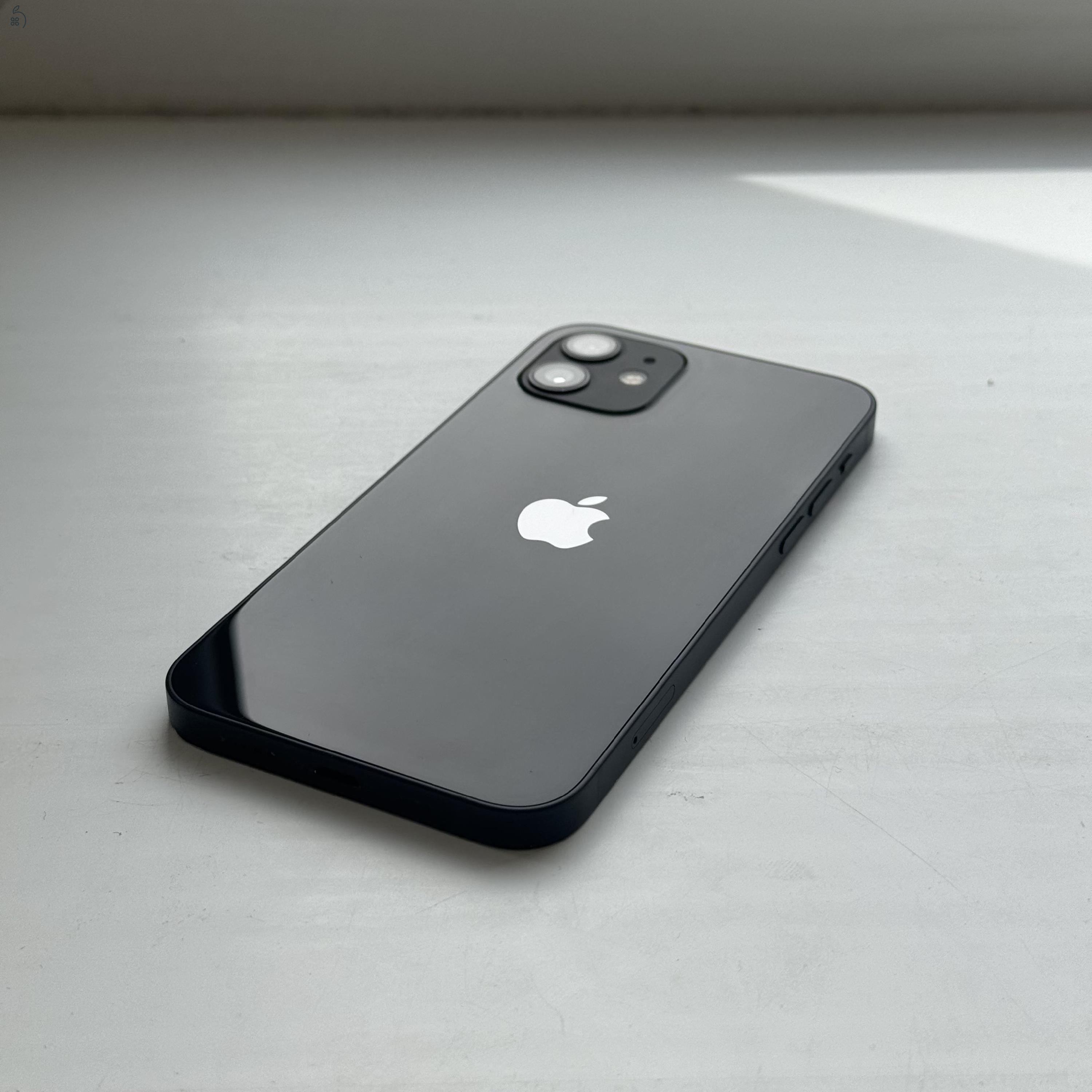 iPhone 12 64GB Black - Kártyfüggetlen, 1 ÉV GARANCIA, 85% Akkumulátor