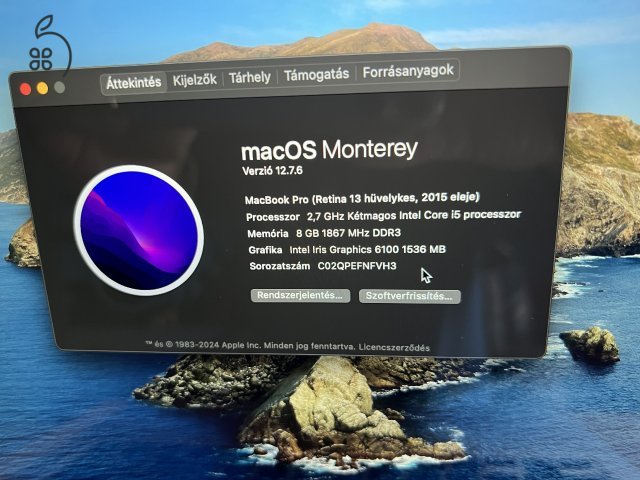 Macbook Pro 13 2015 Early, 95% akksi