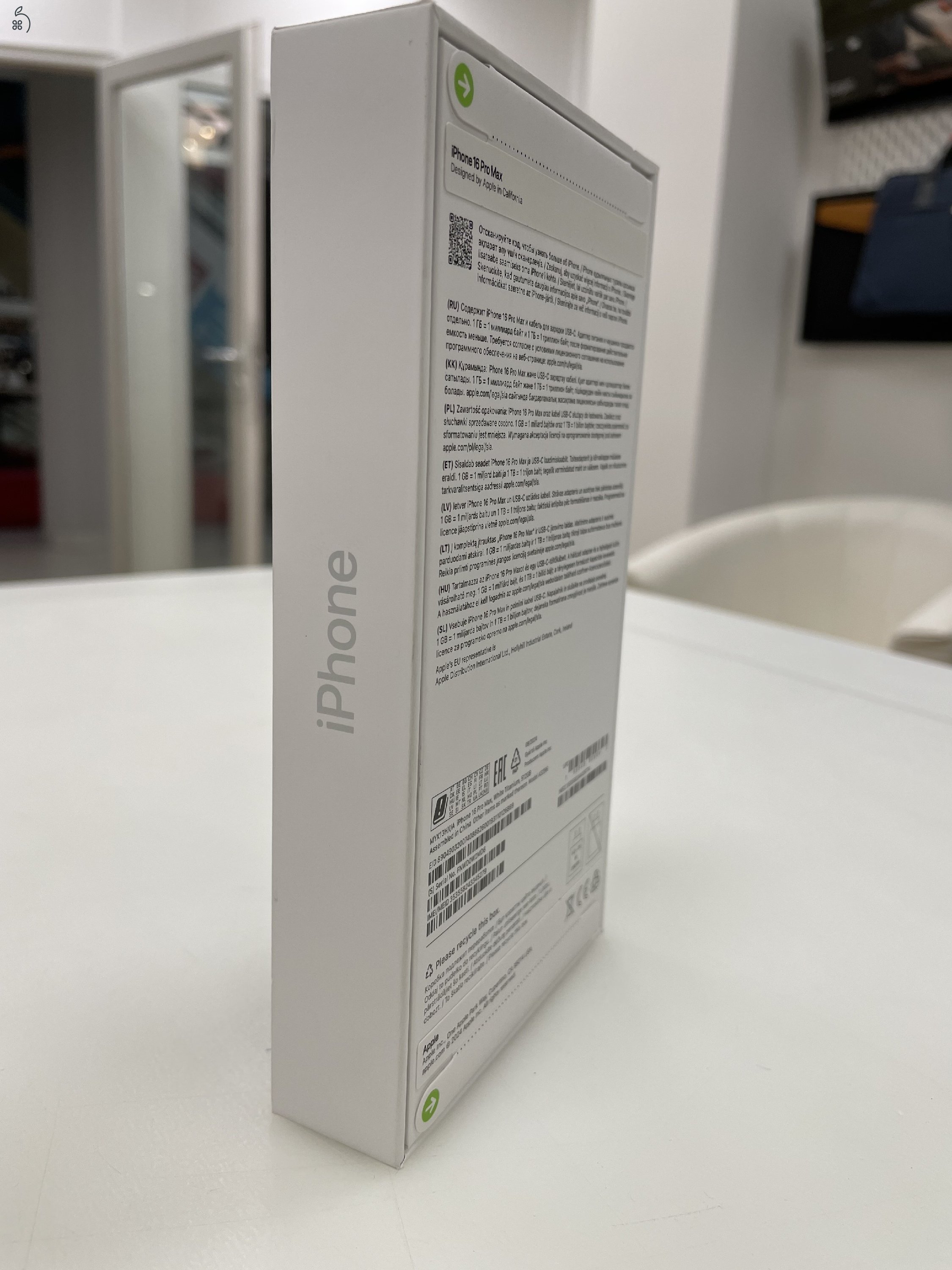 Új Bontatlan! iPhone 16 Pro MAX 512GB White Titanium 27%Áfás számla! + Beszámítás