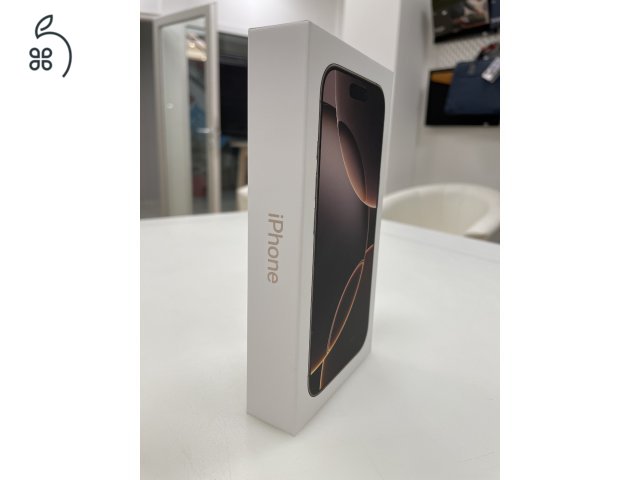 Új Bontatlan! iPhone 16 Pro 128GB Desert Titanium 27%Áfás számla! + Beszámítás