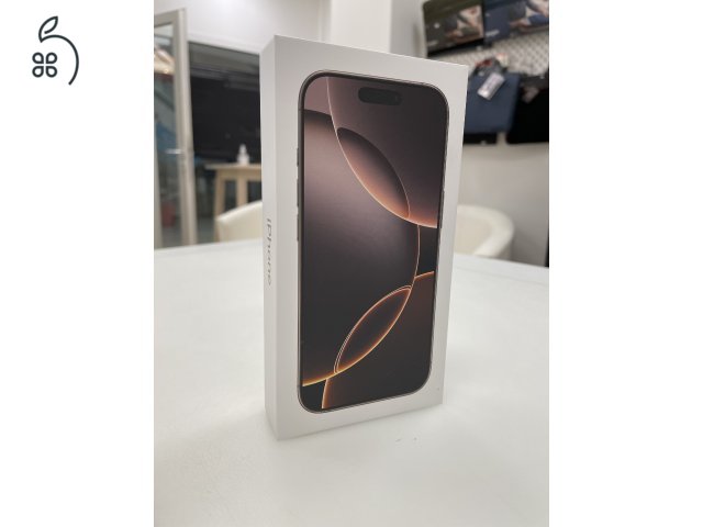 Új Bontatlan! iPhone 16 Pro 128GB Desert Titanium 0%Áfás számla! + Beszámítás