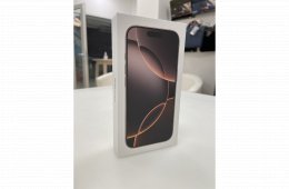 Új Bontatlan! iPhone 16 Pro 128GB Desert Titanium 0%Áfás számla! + Beszámítás