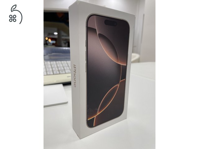 Új Bontatlan! iPhone 16 Pro 256GB Desert Titanium 27%Áfás számla! + Beszámítás