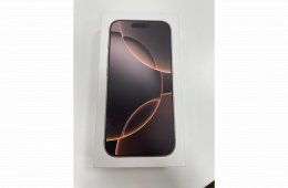 Új Bontatlan! iPhone 16 Pro 256GB Desert Titanium 27%Áfás számla! + Beszámítás