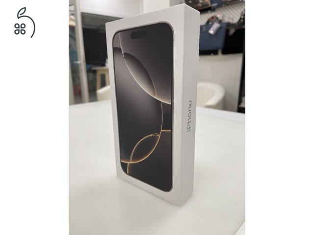 Új Bontatlan! iPhone 16 Pro MAX 512GB Natural Titanium 27%Áfás számla! + Beszámítás