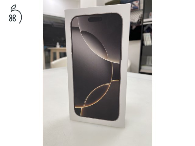 Új Bontatlan! iPhone 16 Pro MAX 512GB Natural Titanium 27%Áfás számla! + Beszámítás