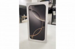 Új Bontatlan! iPhone 16 Pro MAX 512GB Natural Titanium 27%Áfás számla! + Beszámítás