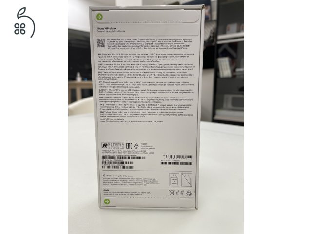 Új Bontatlan! iPhone 16 Pro MAX 512GB Natural Titanium 27%Áfás számla! + Beszámítás