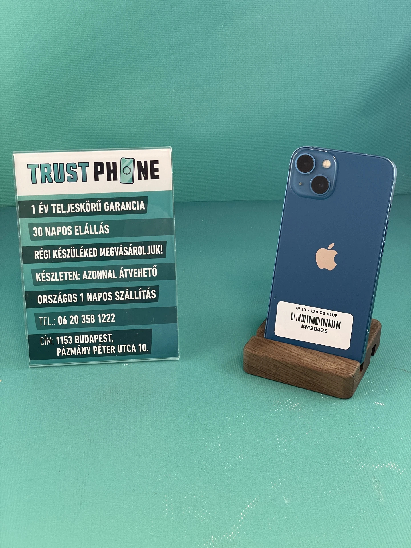 !! 1 ÉV GARANCIA !! iPhone 13 Blue 128 GB – BM20425 – 88% AKKU