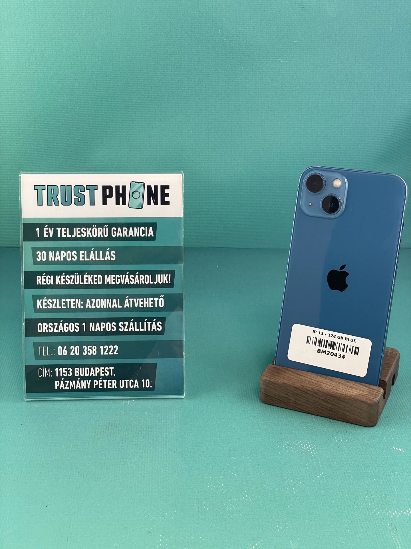 !! 1 ÉV GARANCIA !! iPhone 13 Blue 128 GB – BM20434 – 88% AKKU