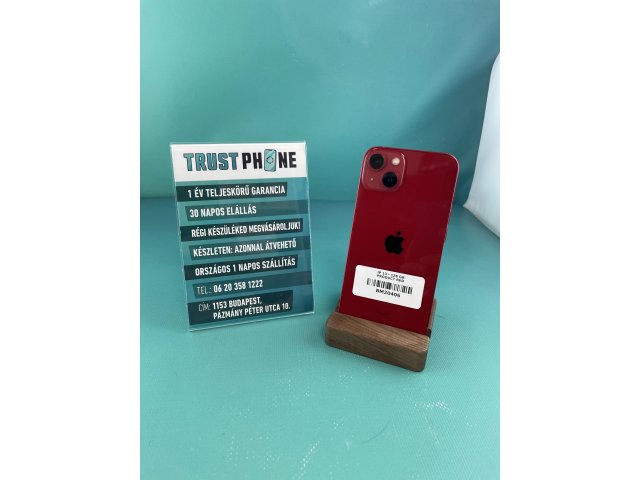 !! 1 ÉV GARANCIA !! iPhone 13 PRODUCT RED 128 GB – BM20406 – 95% AKKU