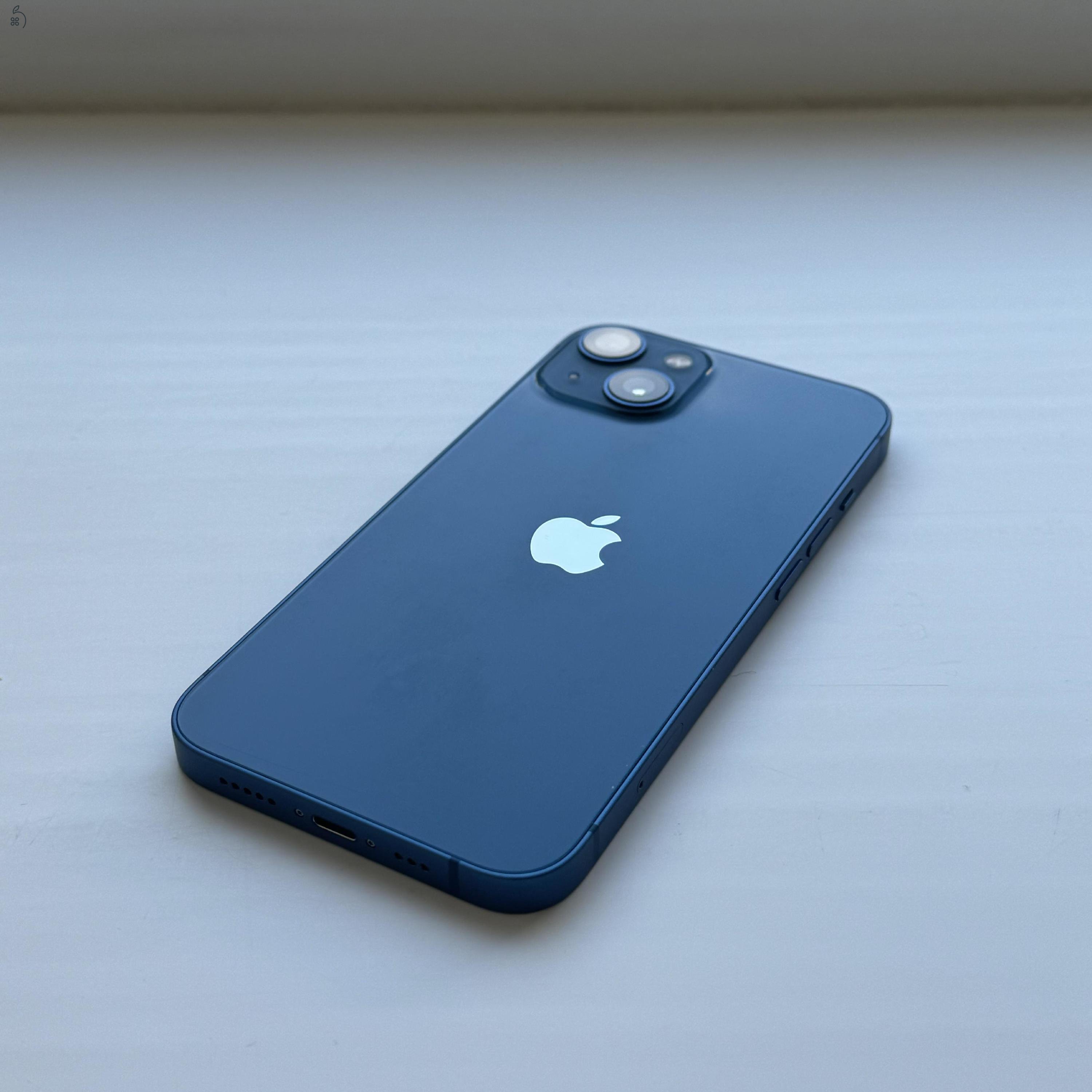 GYÖNYÖRŰ iPhone 13 128GB Blue - 1 ÉV GARANCIA - Kártyafüggetlen, 99% Akkumulátor