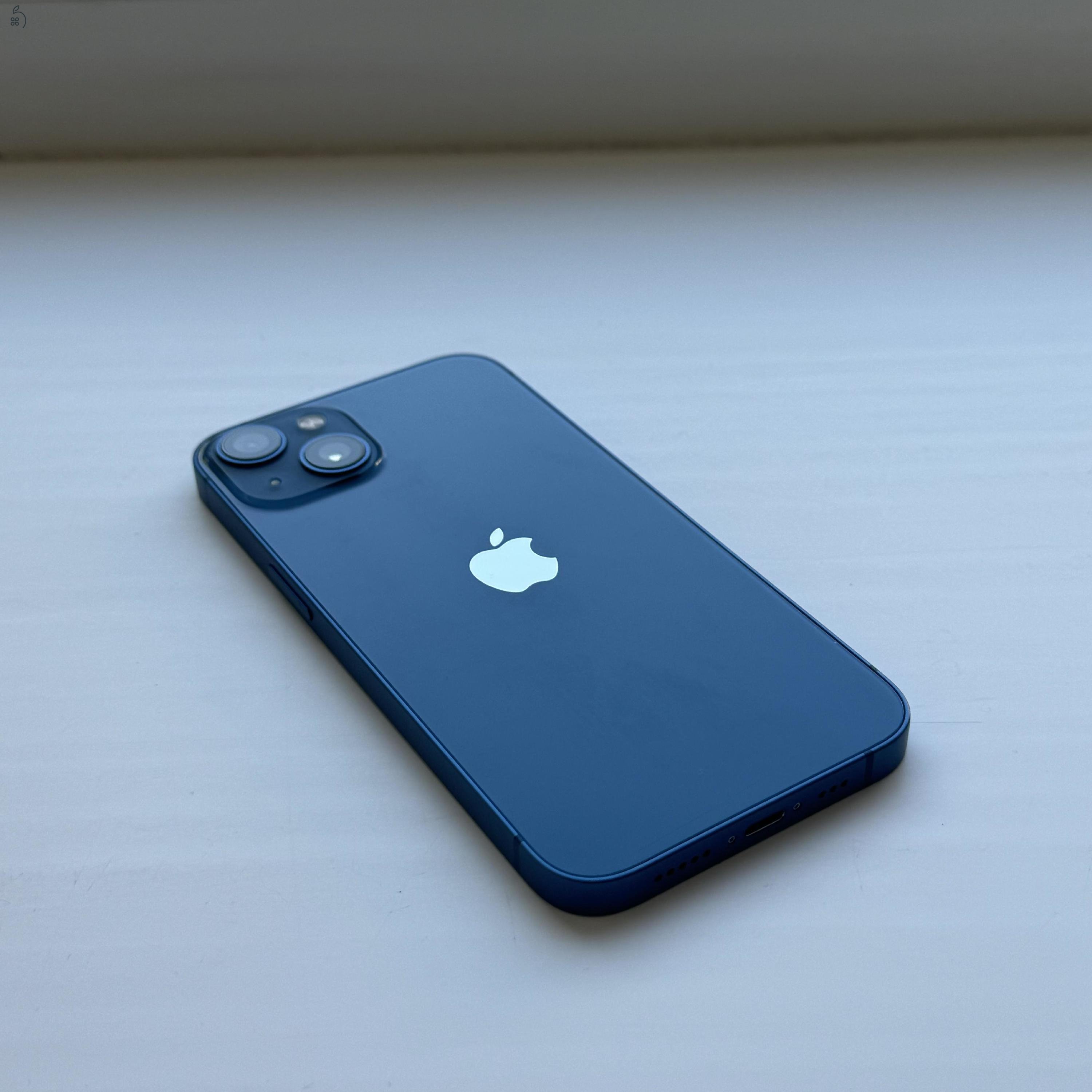 GYÖNYÖRŰ iPhone 13 128GB Blue - 1 ÉV GARANCIA - Kártyafüggetlen, 99% Akkumulátor