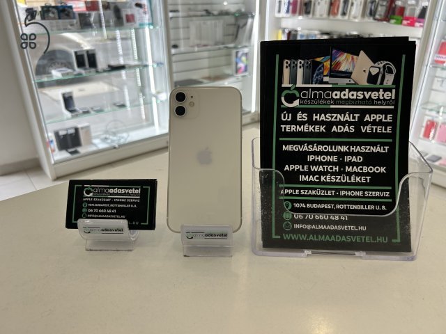 iPhone 11 128GB Független Mint Az Új/1-3 hónap gar./Akku 81%/p3684