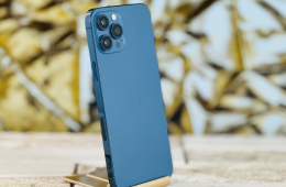 Eladó iPhone 12 Pro Max 128 GB Pacific Blue 100% akku szép állapotú - 12 HÓ GARANCIA