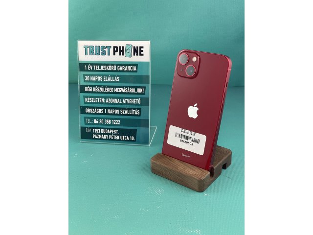 !! 1 ÉV GARANCIA !! iPhone 13 PRODUCT RED 128 GB – BM20503 – 98% AKKU