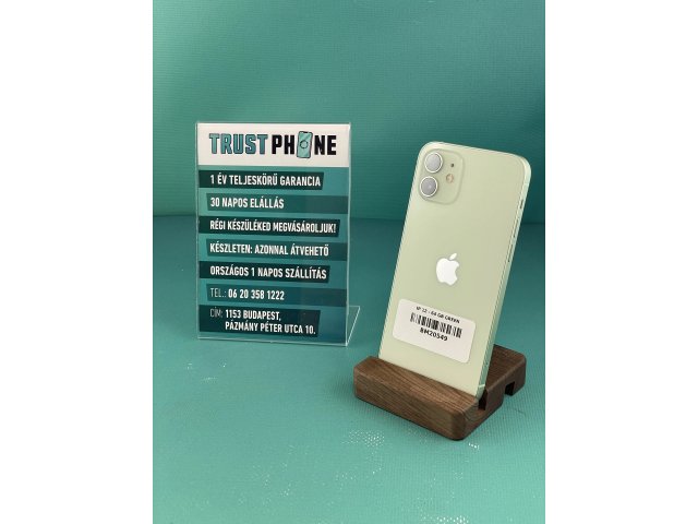 !! 1 ÉV GARANCIA !! iPhone 12 Green 64 GB – BM20549 – 90% AKKU