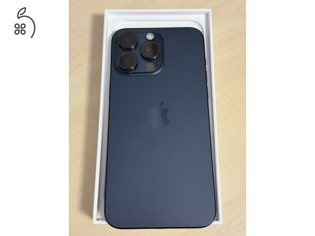 iPhone 15 Pro Max Blue Titanium 256 GB - vadiúj gyári akkuval