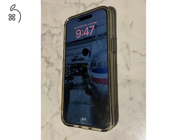 Blue iPhone15 Pro Max 256, 1 hó gari, független, makulátlan