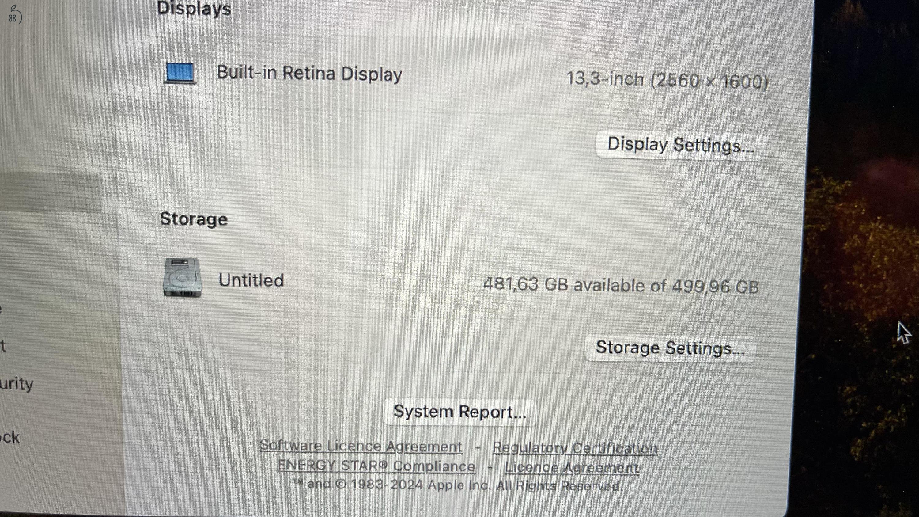 Macbook Air 2019 CTO (16 GB ram, 500 GB ssd)