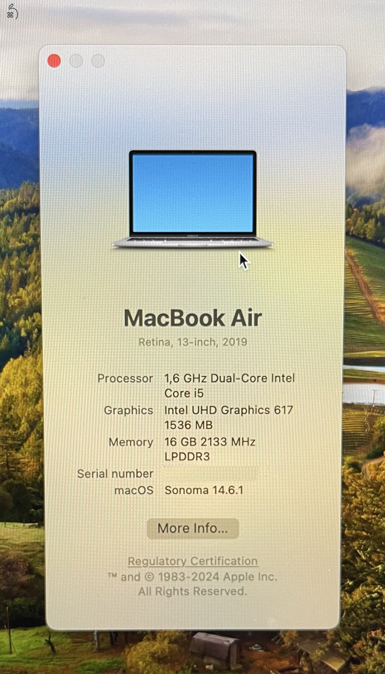 Macbook Air 2019 CTO (16 GB ram, 500 GB ssd)