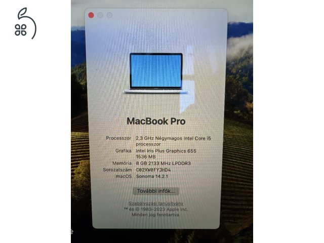 MacBook Pro 13.3 2018 Four Thunderbolt 3 néhány sérüléssel