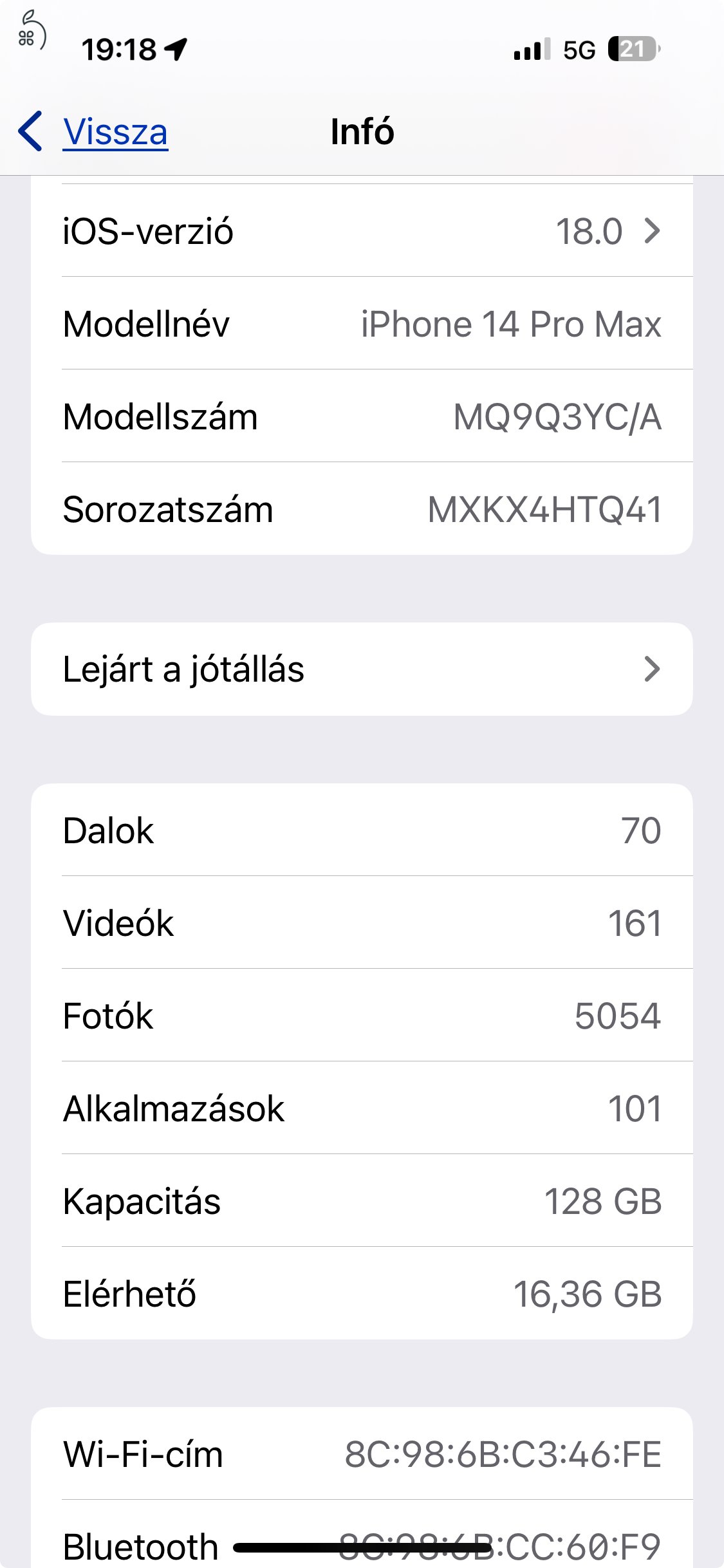 iPhone 14 ProMax 128GB, fehér, független.