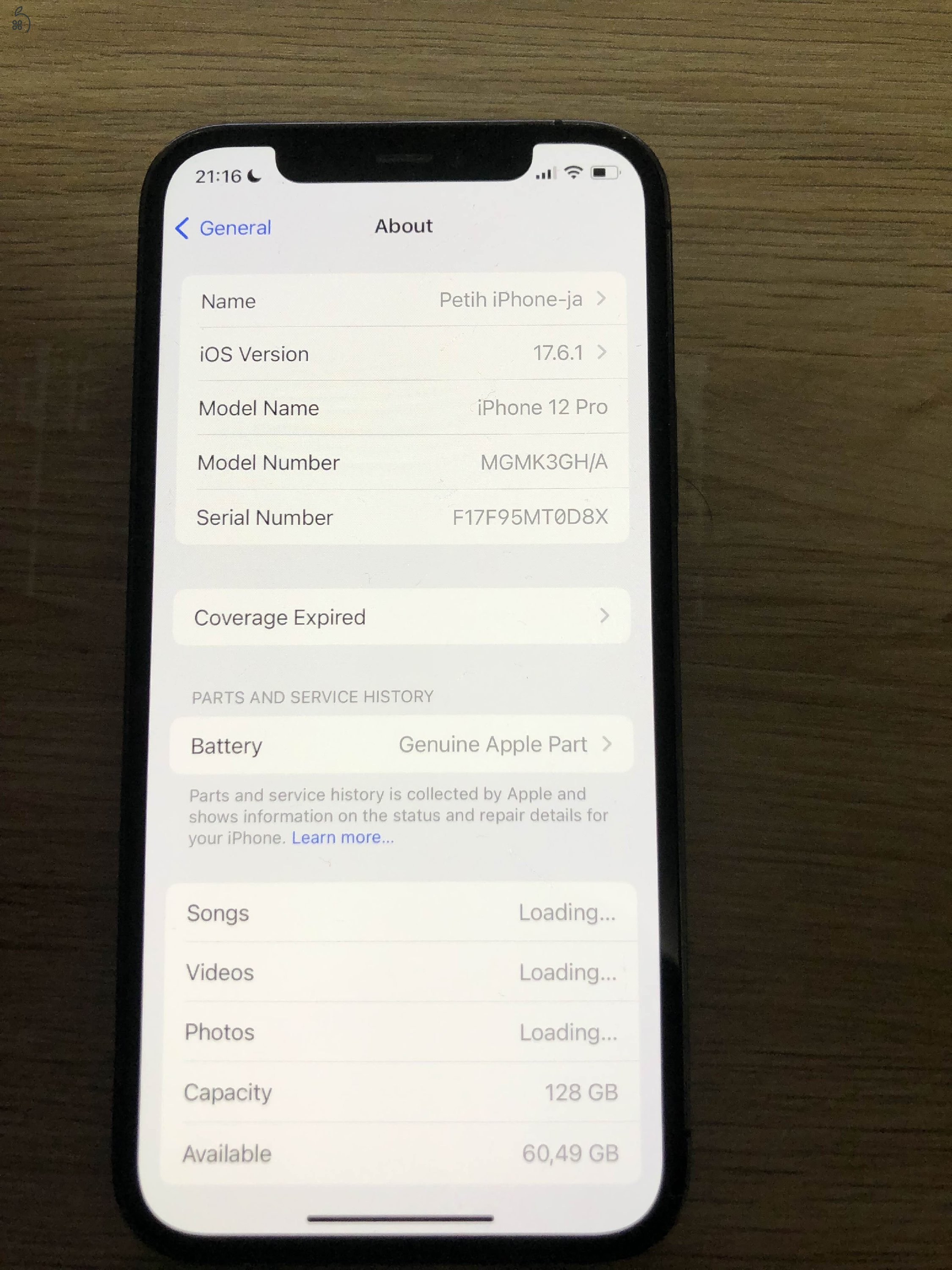 100% AKKSI I FÜGGETLEN I iPhone 12 Pro I 6/128GB