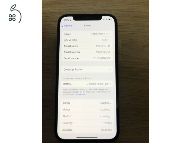 100% AKKSI I FÜGGETLEN I iPhone 12 Pro I 6/128GB