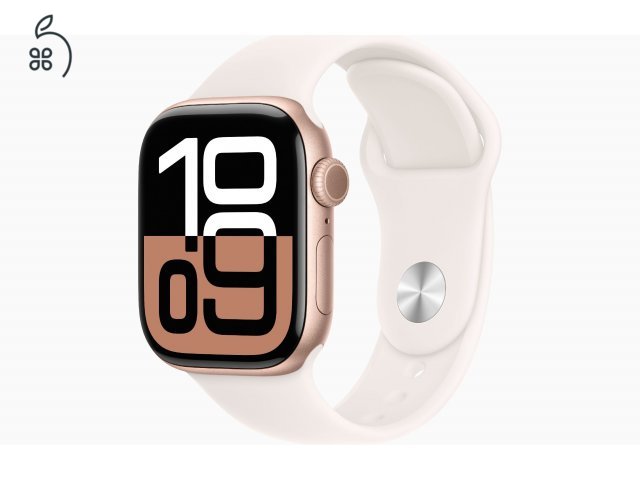 Apple Watch S10 42mm - Rose Gold Case  Light Blush Sport Band S/M