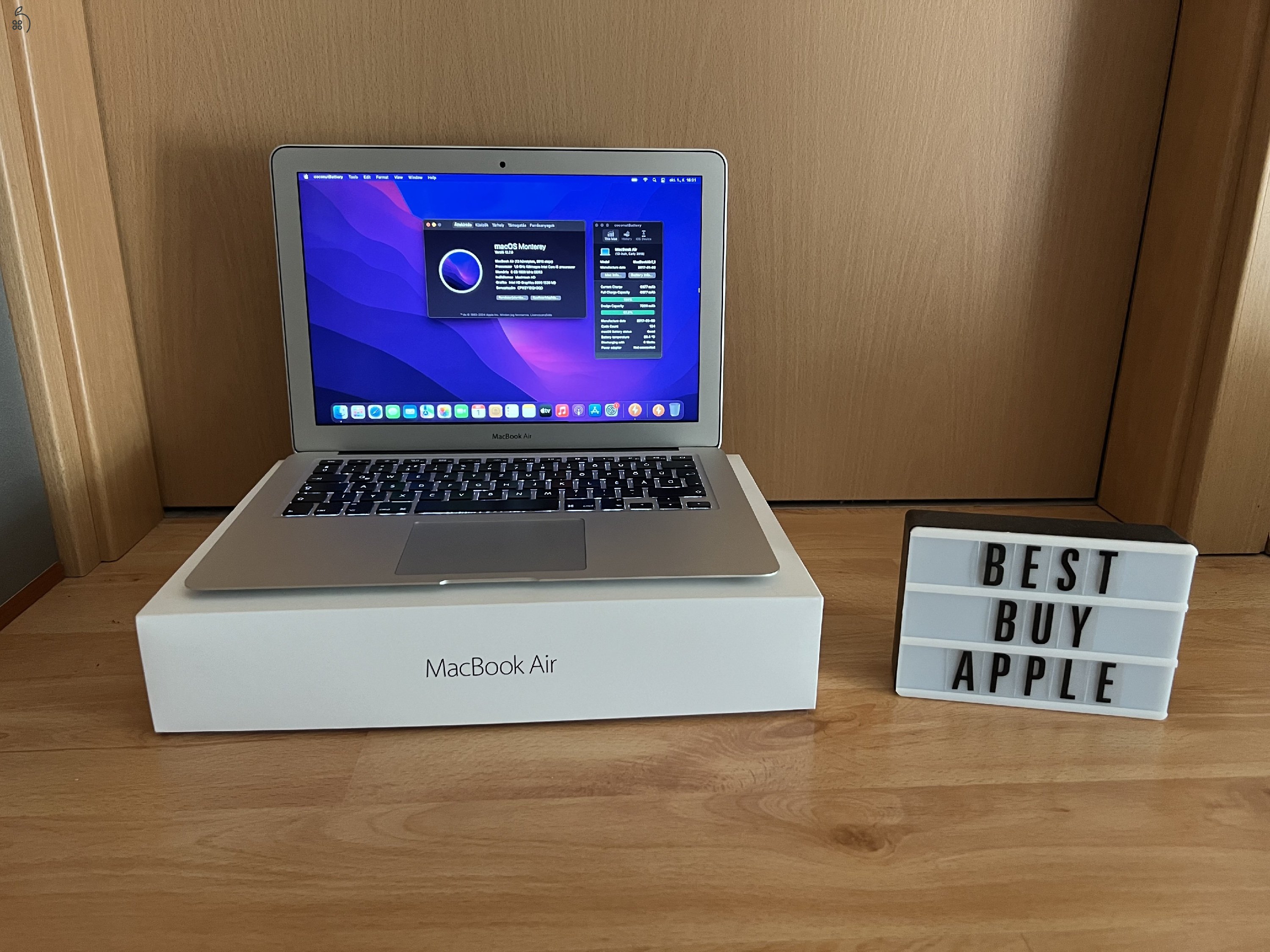 2015 MacBook Air 13 / i5 1.6 GHz / 8GB / 128GB SSD / 97% Aksi / Korrekt Áron Eladó ! ! !