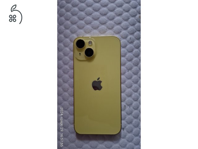 Iphone 14 Istyle garancia(2026.07.29) Hibátlan, karcmentes,sárga,tokokkal!