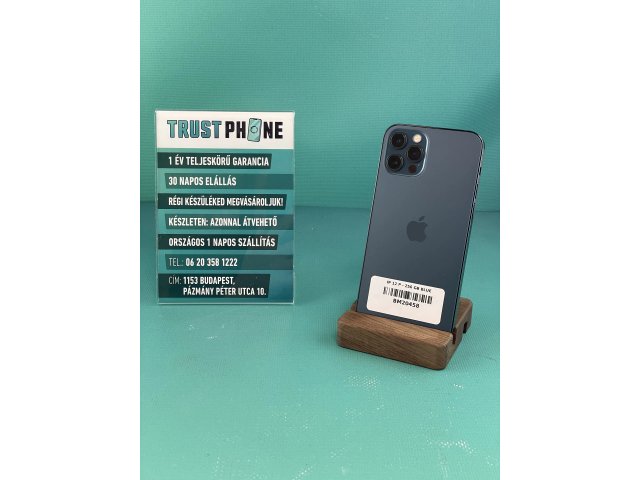 !! 1 ÉV GARANCIA !! iPhone 12 Pro Pacific Blue 256 GB – BM20458 – 100% AKKU