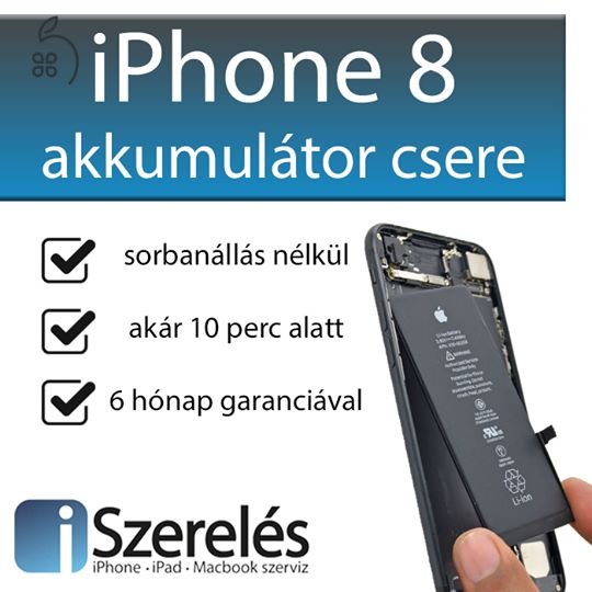 Akku csere akár 10 perc alatt | iPhone 8 akkumulátor csere az iSzerelésben