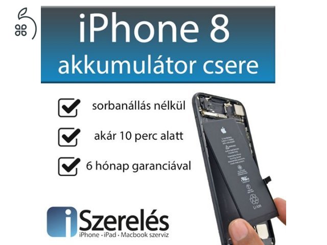 Akku csere akár 10 perc alatt | iPhone 8 akkumulátor csere az iSzerelésben