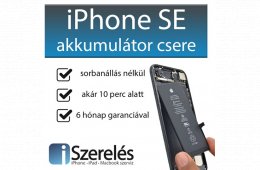 iPhone SE 2020 akkumulátor csere 10 perc alatt Budapesten az iSzerelésben!