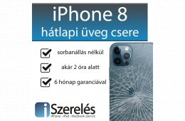 iPhone 8 hátlapi üveg csere akár 2 óra alatt? Az iSzerelésben lehetséges!