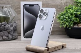 Hibátlan iPhone 15 Pro White Titanium 128GB 1 ÉV Garanciával Számlával Aksi 92%