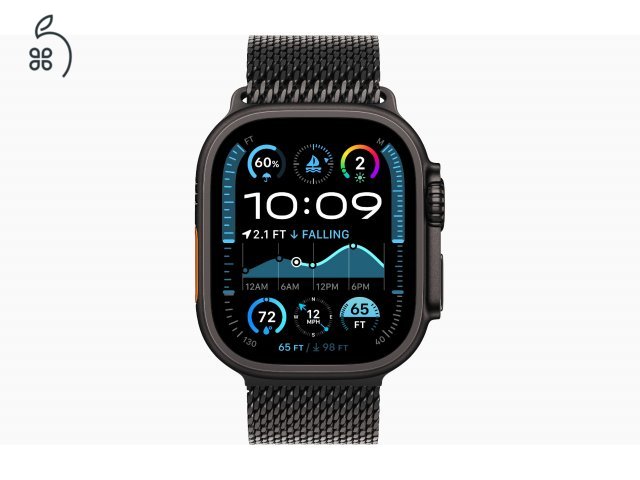 Apple Watch Ultra 2 49mm - Black Titanium Case Titanium Milanese Loop