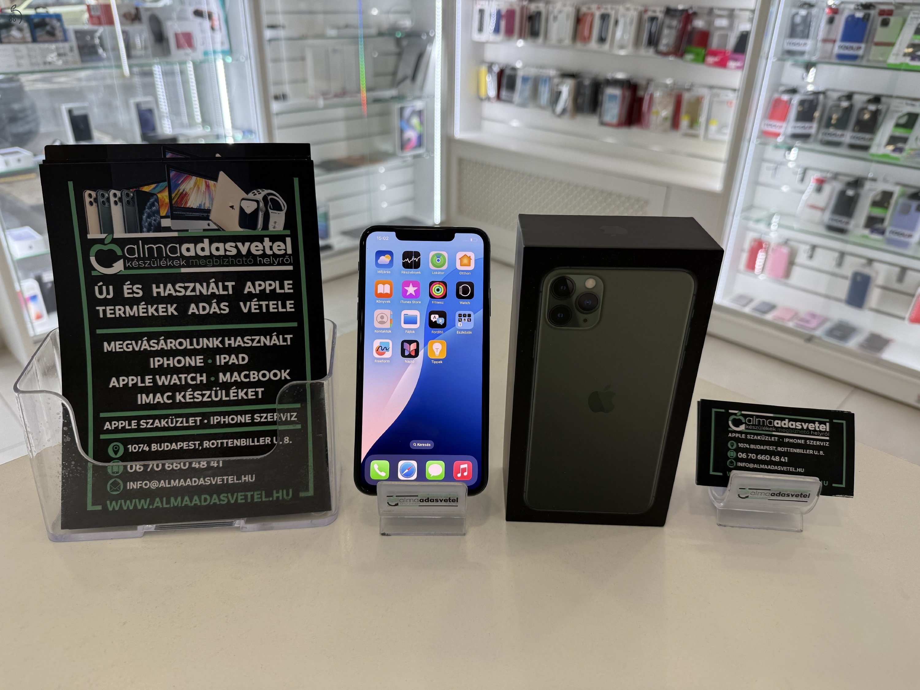 iPhone 11 Pro Max 64GB Független Nagyon Szép/1-3 hónap gar./Akku 100%/p3698